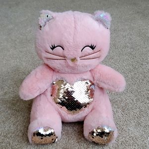 Flip sequin cat backpack purse